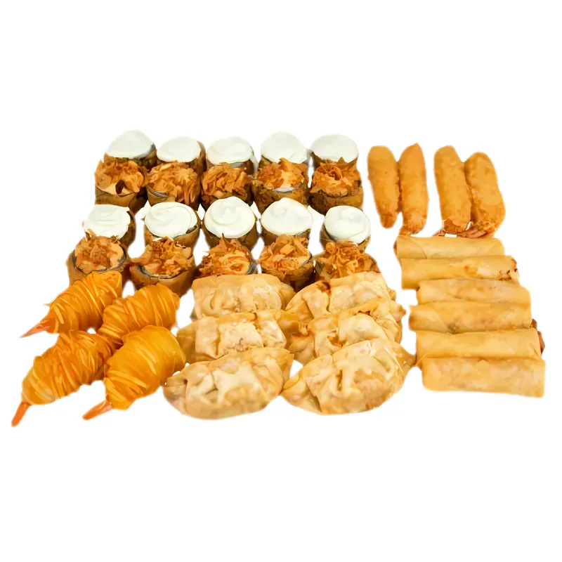 Special Hot 40 Peças - 10- hot phila, 10- hot crispy, 6- Gyosas frango e legumes, 4- Tempura de camarão, 6- Crepes de legumes, 4- Camarão batata