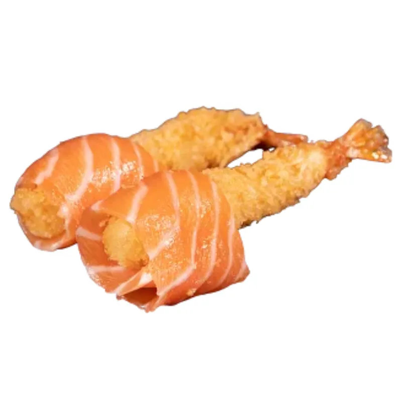 Ebi Fry Salmão 6 Peças - Camarão tempura, enrolado no Salmão
