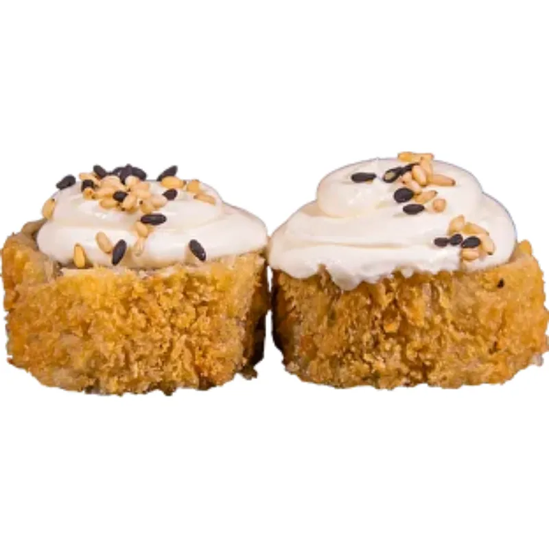 Hot Salmão Phila 8 Peças - Rolo de sushi, panado e frito com queijo creme