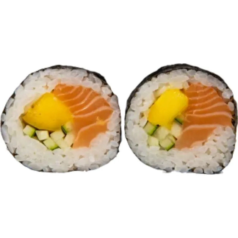 Futomaki Califórnia 5 Peças - Arroz de sushi, salmão, manga e pepino